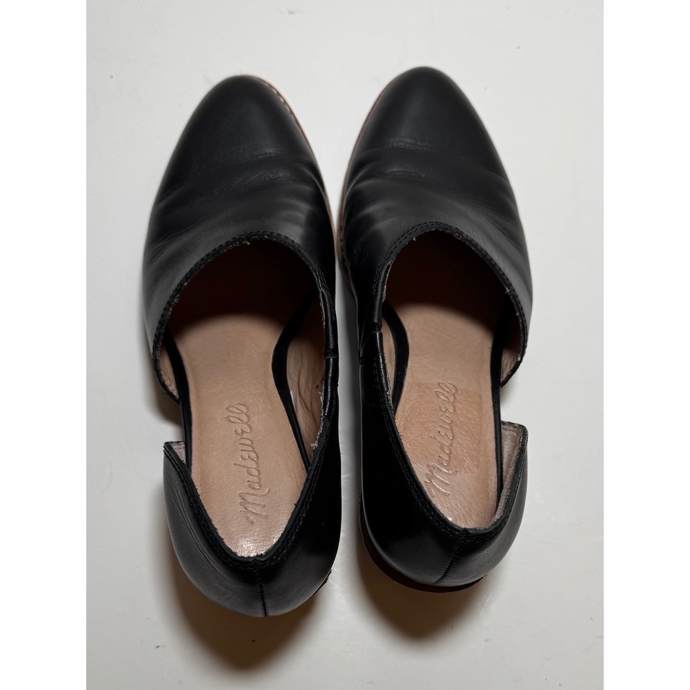 Madewell The Lucie Low Cut Out Bootie Black Leather‎ Casual Slip On Shoes Size 5 - Picture 6 of 10